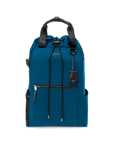 Tumi Voyageur Fern Drawstring Backpack In Dark Turquoise/black