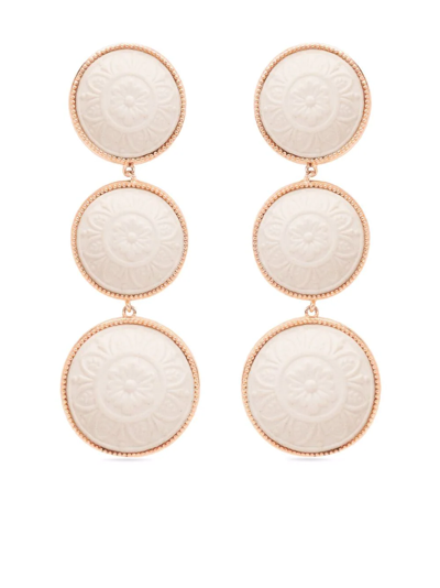 Cameo & Beyond Rosa Drop Earrings In Pink