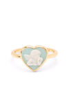 Cameo & Beyond Cherub Heart Ring In Gold