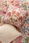 Anthropologie Evie Cotton Floral Organic Printed Euro Sham In Neutral
