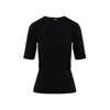 Totême Classic Ribbed T-shirt In Black