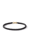 David Yurman Stainless Steel Bel Aire Chain Bracelet With 14k Yellow Gold Accent In Gold/ Black Steel
