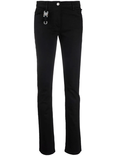 Alyx Buckle-detailed High-rise Straight-leg Jeans In Black