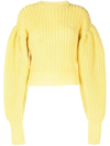 ROTATE BIRGER CHRISTENSEN BALLOON-SLEEVE CHUNKY KNIT JUMPER