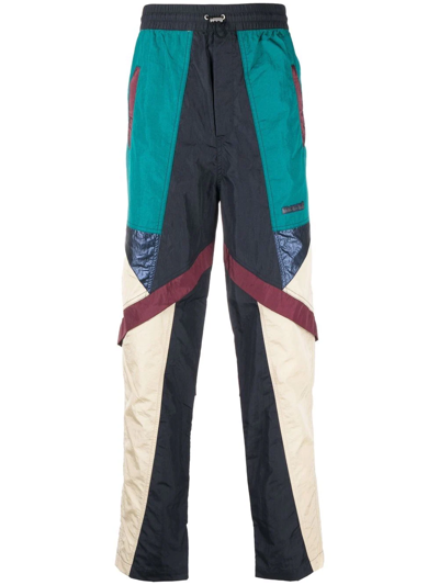 Isabel Marant Colour Block Panelled Track Trousers In Celadon