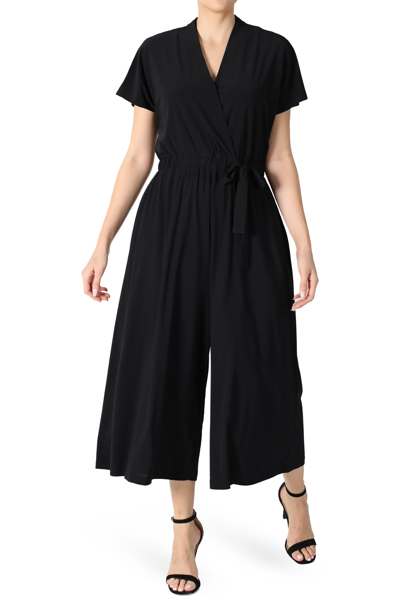 Sandra Darren Cap Sleeve Jumpsuit In Blk ModeSens