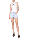 Alexander Wang T White Logo Patch Muscle Tank Top In White
