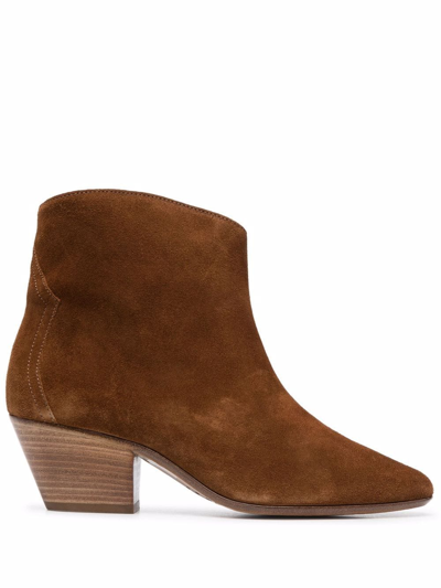 Isabel Marant Dacken Ankle Boots In Brown