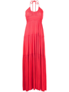 A.l.c Cecelia Halterneck Maxi Dress In Coral