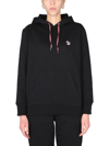 Ps By Paul Smith Ps Paul Smith Zebra Patch Drawstring Hoodie In Black