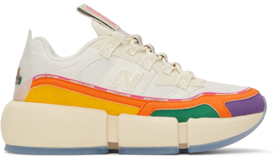 New Balance X Jaden Smith Vision Racer Trainers In Cream Orange And Yellow-white