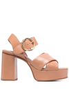 See By Chloé See By Chloe Lyna Heels Taupe Sb36033a 134 In Nude