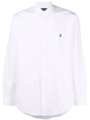 Polo Ralph Lauren Polo Pony-embroidered Long-sleeve Shirt In Weiss
