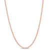 Amour 1.85 Mm Rolo Chain Necklace In 18k Rose Gold Plated Sterling Silver In Rose Gold-tone