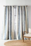 Anthropologie Maiko Jacquard-woven Curtain By  In Blue Size 50x63