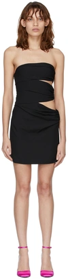 Magda Butrym Rhinestone-embellished Strapless Cut-out Dress In Black