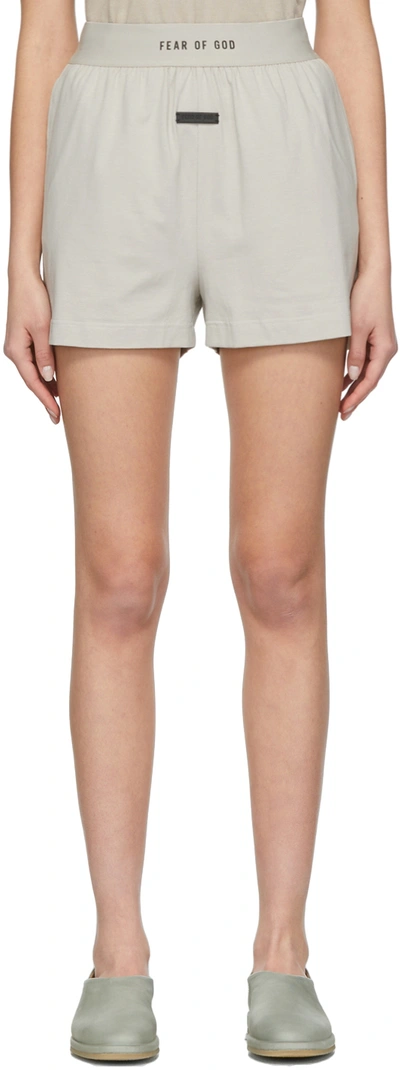 Fear Of God Beige Lounge Shorts In 024 Cement