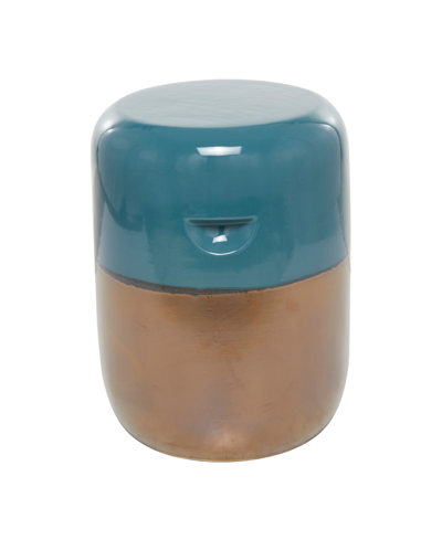 Rosemary Lane Stoneware Contemporary Accent Table In Blue