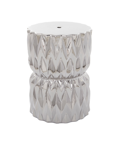 Rosemary Lane Ceramic Modern Accent Table In Silver-tone