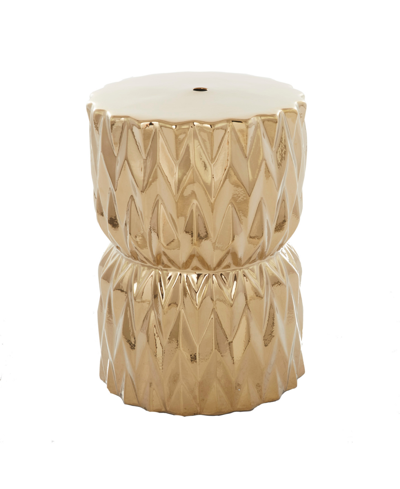 Rosemary Lane Ceramic Glam Accent Table In Gold-tone