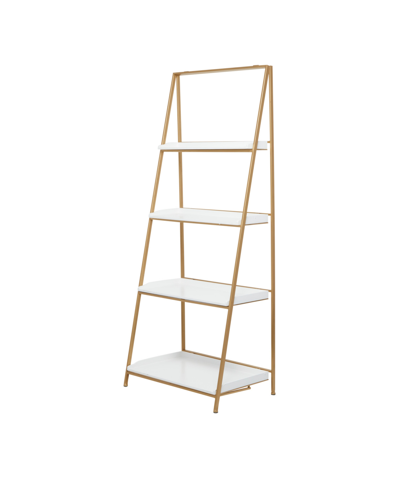 Rosemary Lane Iron Contemporary Shelving Unit In Gold-tone