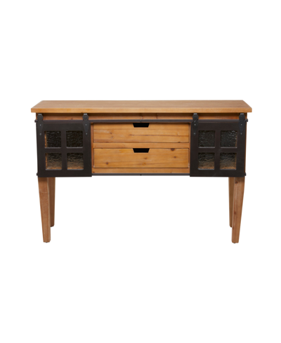 Rosemary Lane Fir Industrial Console Table In Brown