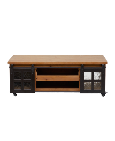 Rosemary Lane Fir Industrial Coffee Table In Brown