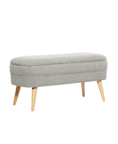 Rosemary Lane Wood Contemporary Storage Bench In Gray