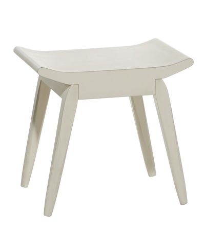 Rosemary Lane Wood Traditional Stool In White