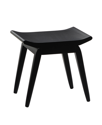Rosemary Lane Wood Traditional Stool In Black