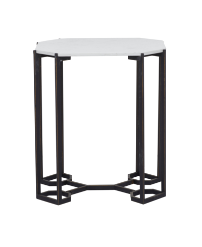 Rosemary Lane Iron Contemporary Accent Table In White