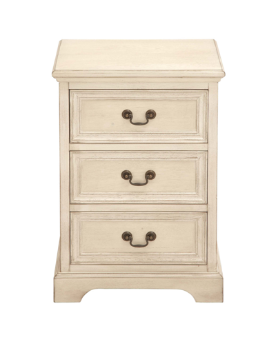 Rosemary Lane Cream Wood Traditional Accent Table