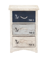 Rosemary Lane Wood Coastal Chest In White