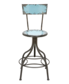Rosemary Lane Iron And Metal Retro Bar Chair In Gray
