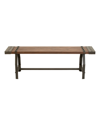 Rosemary Lane Iron And Metal Industrial Bench In Brown