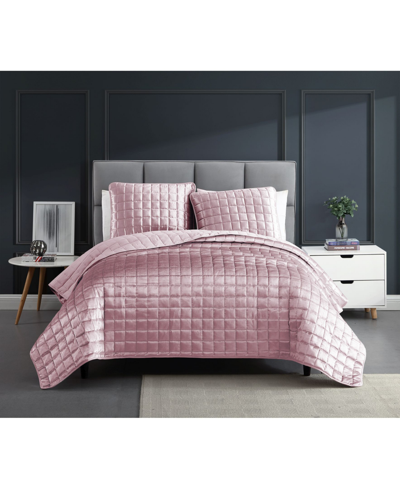 Riverbrook Home Lyndon 3 Piece Full/queen Coverlet Set In Blush