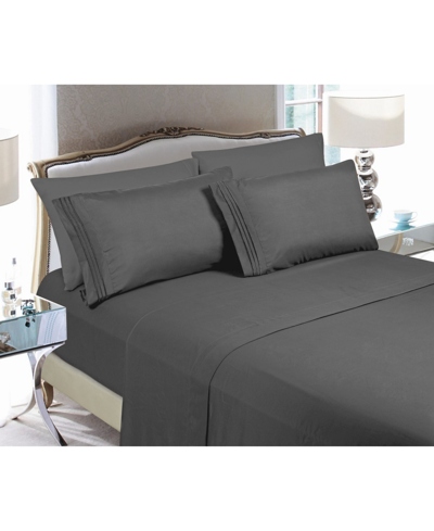Elegant Comfort Luxury Soft Solid 3-pc. Sheet Set Twin In Gray