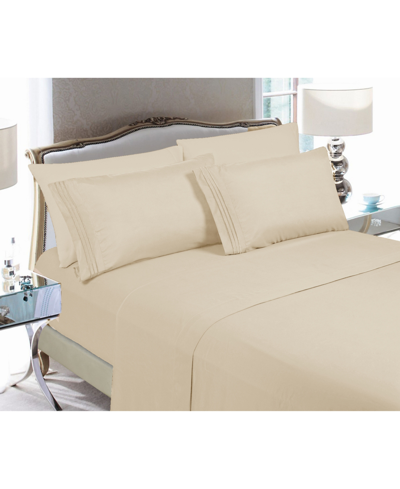 Elegant Comfort Luxury Soft Solid 3-pc. Sheet Set Twin In Medium Beige