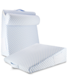 Nestl Bedding 7.5" Cooling Foam Wedge Pillow With Bolster Pillow In Ice Silk Finish