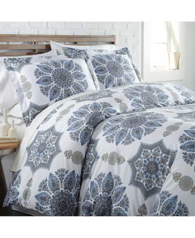 Southshore Fine Linens Infinity Reversible Duvet Cover And Sham Set, Queen In Blue