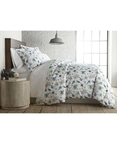 Southshore Fine Linens Watercolor Symphony Luxury Cotton Sateen Duvet Cover And Sham Set, Queen In Gray