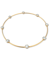 Swarovski Gold-tone Crystal Studded Choker Necklace, 14-1/8" + 2" Extender In White