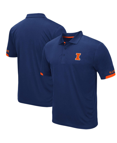 Colosseum Men's  Navy Illinois Fighting Illini Logo Santry Polo Shirt