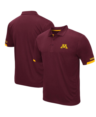 COLOSSEUM MEN'S COLOSSEUM MAROON MINNESOTA GOLDEN GOPHERS LOGO SANTRY POLO SHIRT