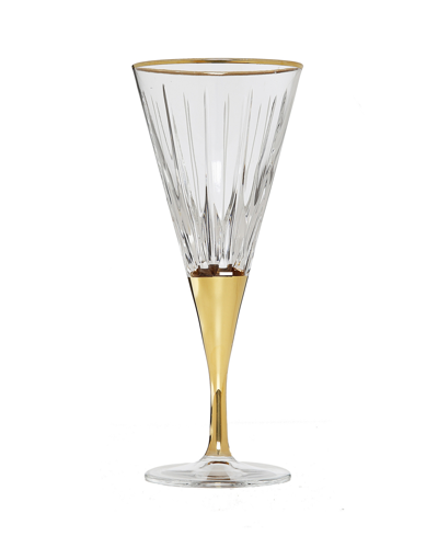 Classic Touch Stemmed Wine Glasses, Set Of 6 In Gold - Tone