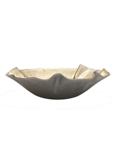 Classic Touch Gold - Tone Brushed Bowl