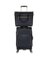 KENNETH COLE REACTION CHELSEA SOFTSIDE CHEVRON EXPANDABLE 2PC 20" CARRY-ON LUGGAGE + MATCHING 15" LAPTOP TOTE SET