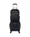 KENNETH COLE REACTION CHELSEA SOFTSIDE CHEVRON 2PC CARRY-ON UNDERSEATER LUGGAGE + MATCHING 15" LAPTOP BACKPACK SET