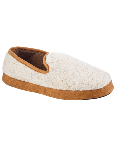 Isotoner Men's Memory Foam Berber Rhett Loafer Slippers In Oatmeal