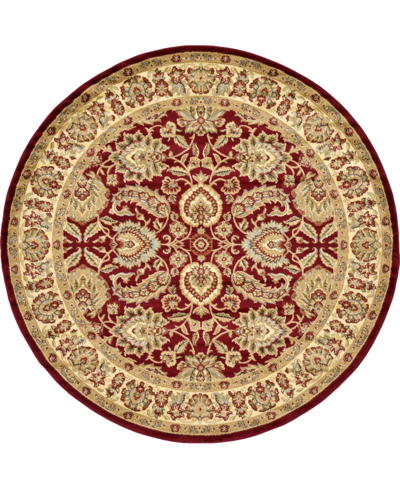 Bayshore Home Passage Psg9 8' X 8' Round Area Rug In Red